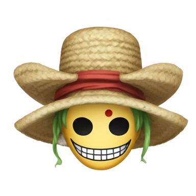 One piece straw hat jolly roger sticker