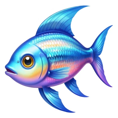 Adorable tetra fish with large sparkling eyes and long flowing fins. sticker