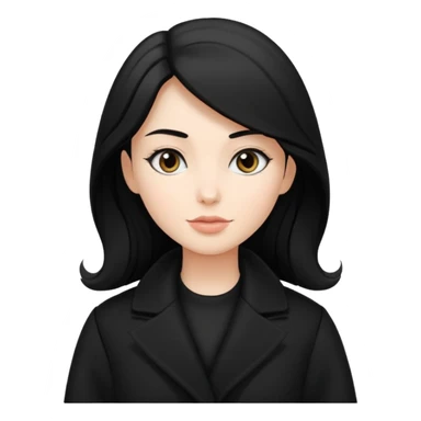 balck and white photo woman in coat sticker