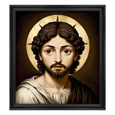 Caravaggio's painting in a gold frame sticker