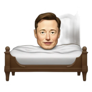 elon musk in his deathbed sticker