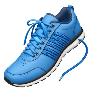 make an emoji of blue shoe laces only sticker
