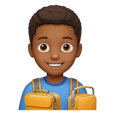 black child with lunchbox sticker