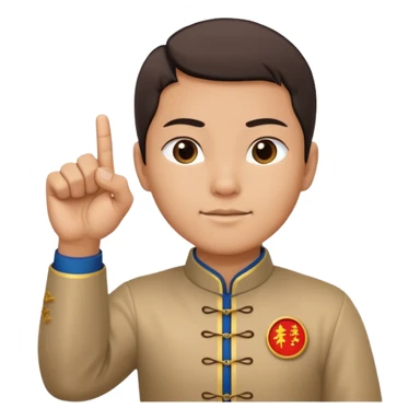 Traditional Chinese greeting gesture: right fist in left palm sticker