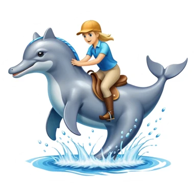 Horse riding a dolphin sticker