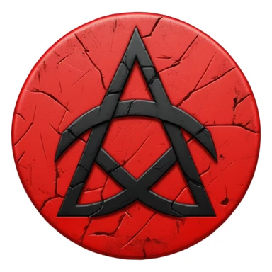 Anarchy red and black sticker