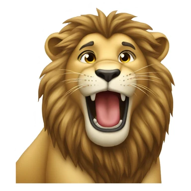 Lion giving kisses  sticker