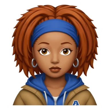 Da Brat with auburn hair sticker
