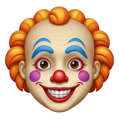 clown face paint character sticker