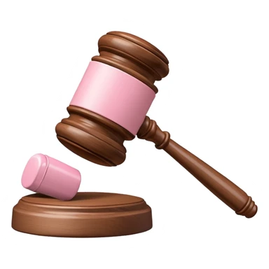 light pink gavel sticker