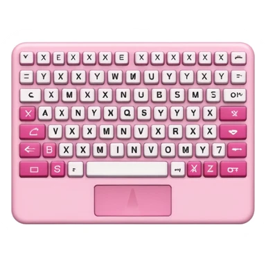 mix light pink dark pink and white girly keyboard sticker