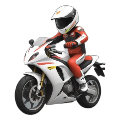 Moto de course sticker