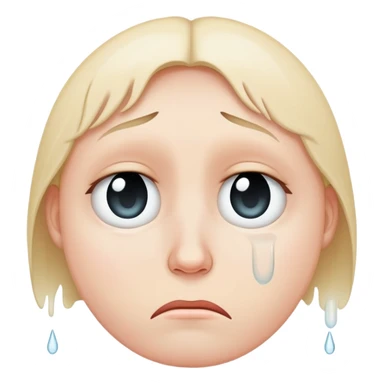 sad face with tear sticker