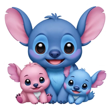 Stitch a cote de  Angel sticker