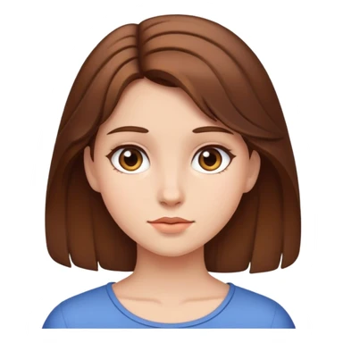 Girl brown hair  sticker