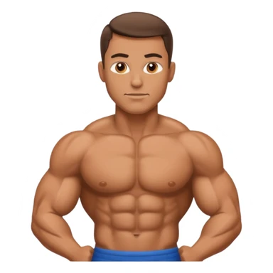Body builder man sticker