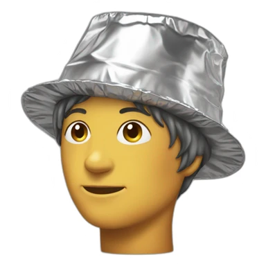 Tin foil hat on person sticker