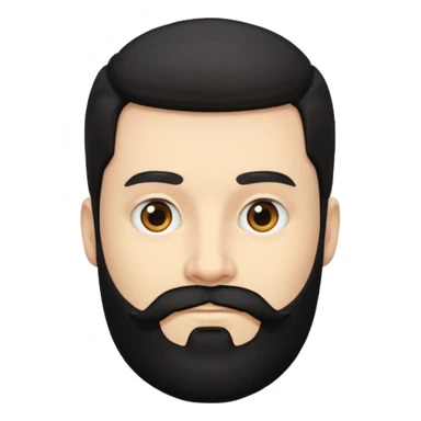 Hombre blanco con barba negra sticker