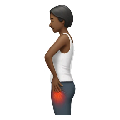 woman with back pain sticker