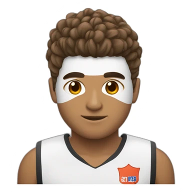 Joueur de foot cheveux brun sticker