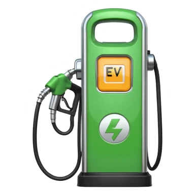 gas pump vs. EV plug. sticker