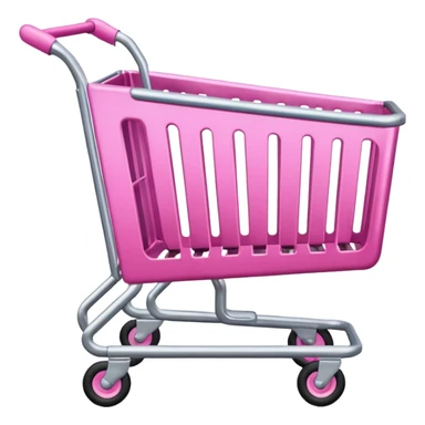 make shopping cart with pink tones. sticker