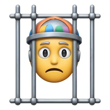 trauriges Emoji im Gefängnis sticker