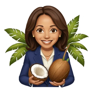 Kamala Harris coconut sticker