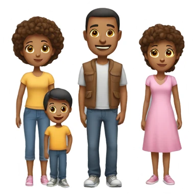 Parents with 3 kids sticker