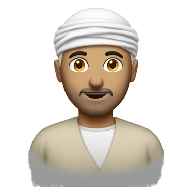 Bald Arab guy with one eye sticker
