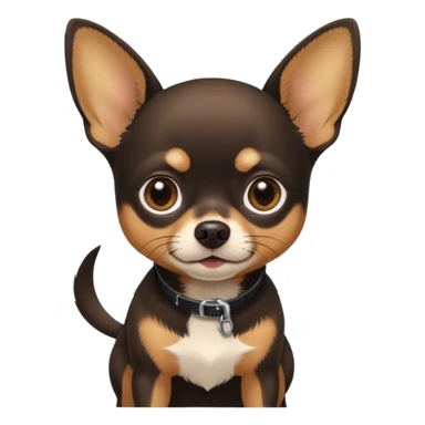 Chihuahua noir marron sticker