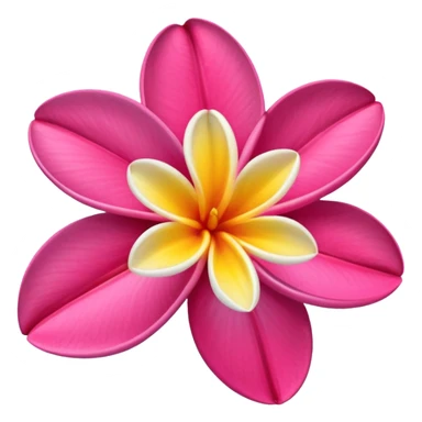 frangipani flower hot pink sticker