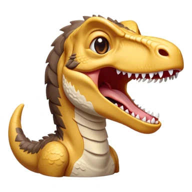 Cinematic Cute Yawning Velociraptor Portrait Emoji, Head tilted slightly with a dramatic, wide-open yawn, showcasing a lean, agile body with a relaxed snout and sleepy, half-closed eyes, Simplified yet irresistibly cute features, highly detailed, glowing with a soft, cozy prehistoric glow, high shine, relaxed yet expressive, stylized with a hint of whimsical agile ease, soft glowing outline, capturing the essence of a drowsy yet affectionate Velociraptor that appears ready to stretch and yawn its way out of the screen! sticker