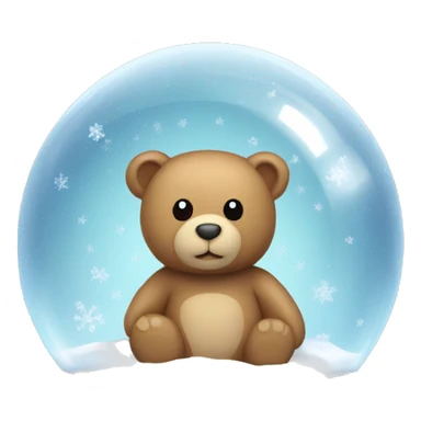 Teddy bear in a snow globe  sticker