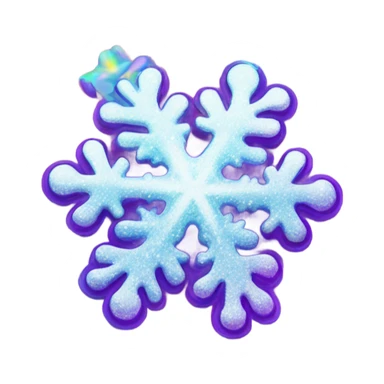 Lisa frank glitter snow flake  sticker