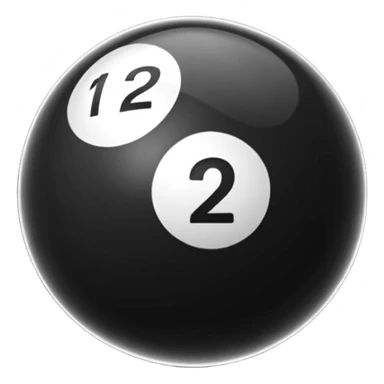 Quiero un emoji de la bola 12 del billar sticker