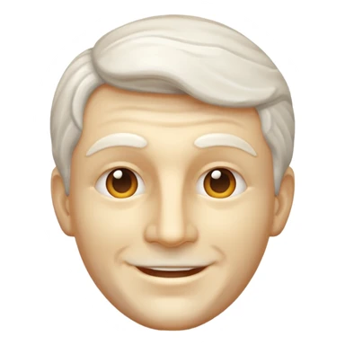 Marble style statue of man face happy sticker