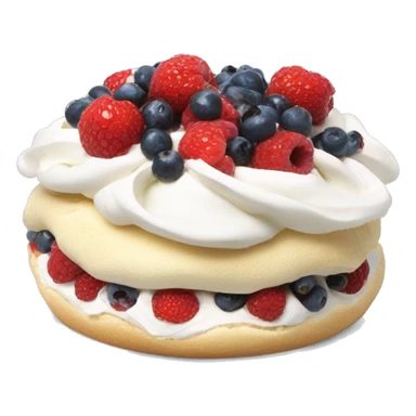 Pavlova with berries  sticker