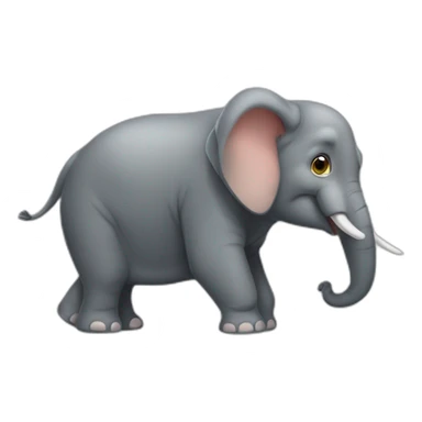 Éléphant avec sangliers  sticker