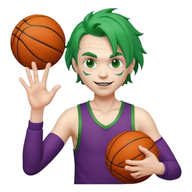 joker spinning ball on finger sticker