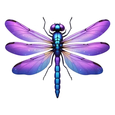 glitter purple dragonfly sticker
