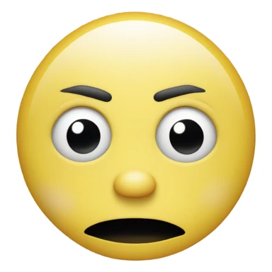 Eyes by side judging serious expression on jellow circle dot like and amoyi and pressed together lips serious  sticker