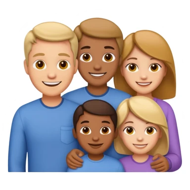 emoji of a family of 5: grandparents, parents, and one child sticker