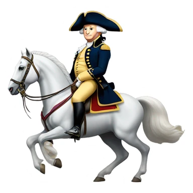 George Washington riding on a toe sticker