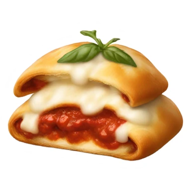 panzerotto with mozzarella and tomato sauce sticker