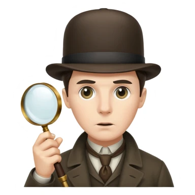 sherlock holmes holding magnifying glass sticker