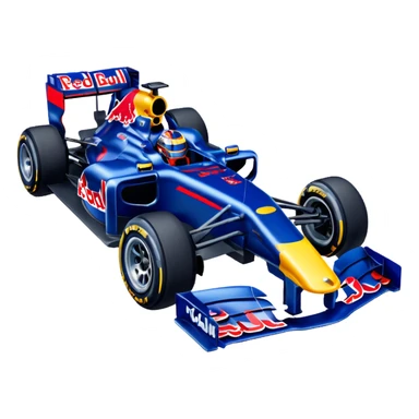 Crea un emoji de carro de f1 de red bull sticker