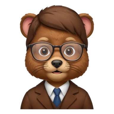 young beaver professor sticker