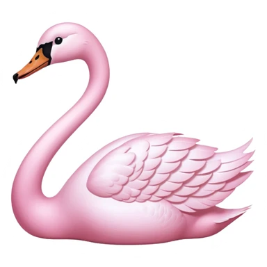 pastel pink swan sticker