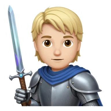  a knight wielding magic sword sticker